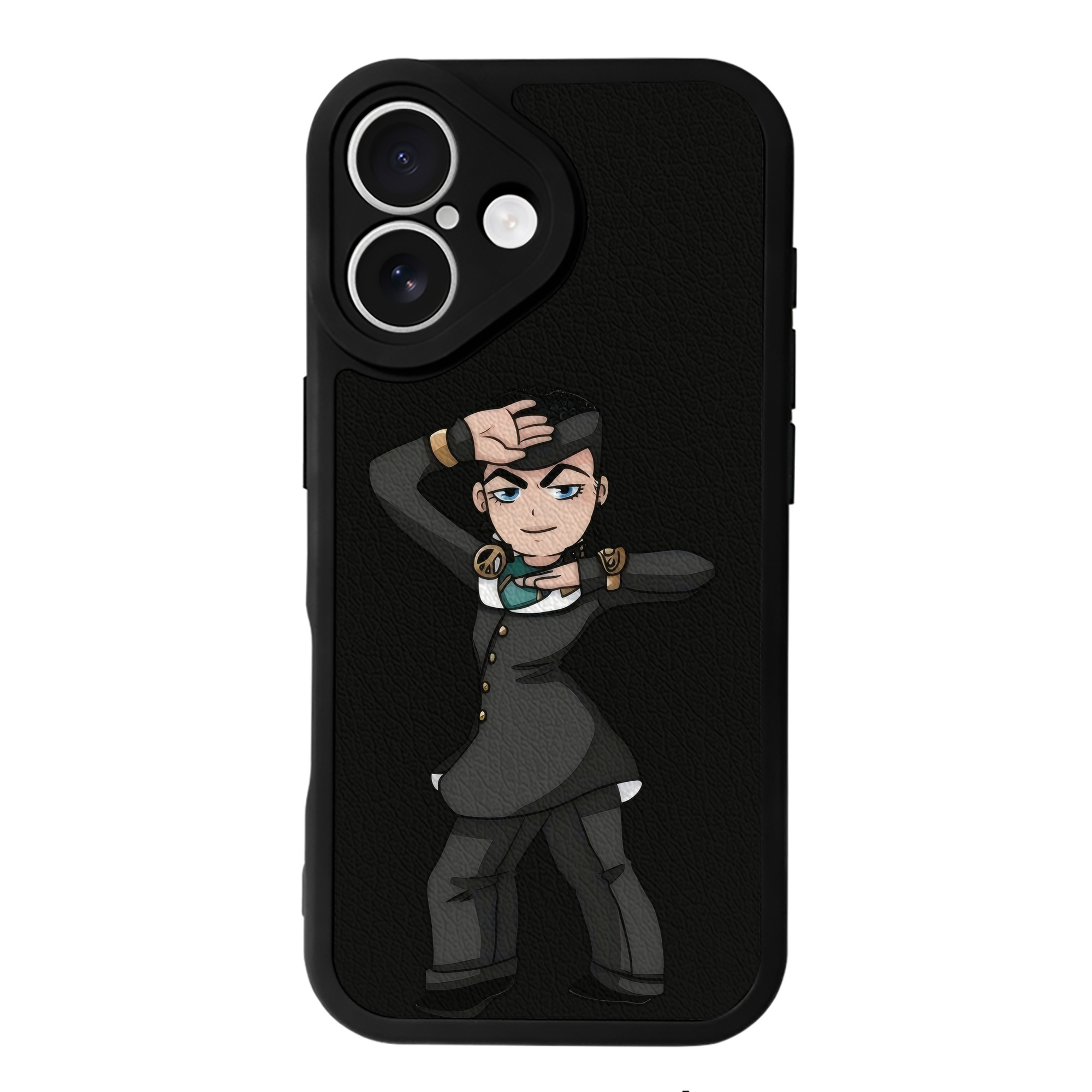 （画像用） ジョジョの奇妙な冒険 ひがしかた じょうすけ JoJo's Bizarre Adventure Higashikata Josuke 【iPhone 16シリーズ対応】シリコンスマホケース（レザー調） 材質：シリコン